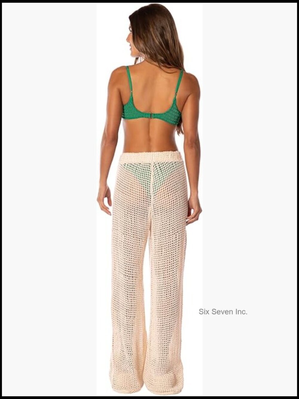 Coastal Knit Pants - Elastic Waist, Full Length, Swim Pants